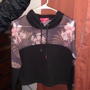 Guess long sleeve crop top